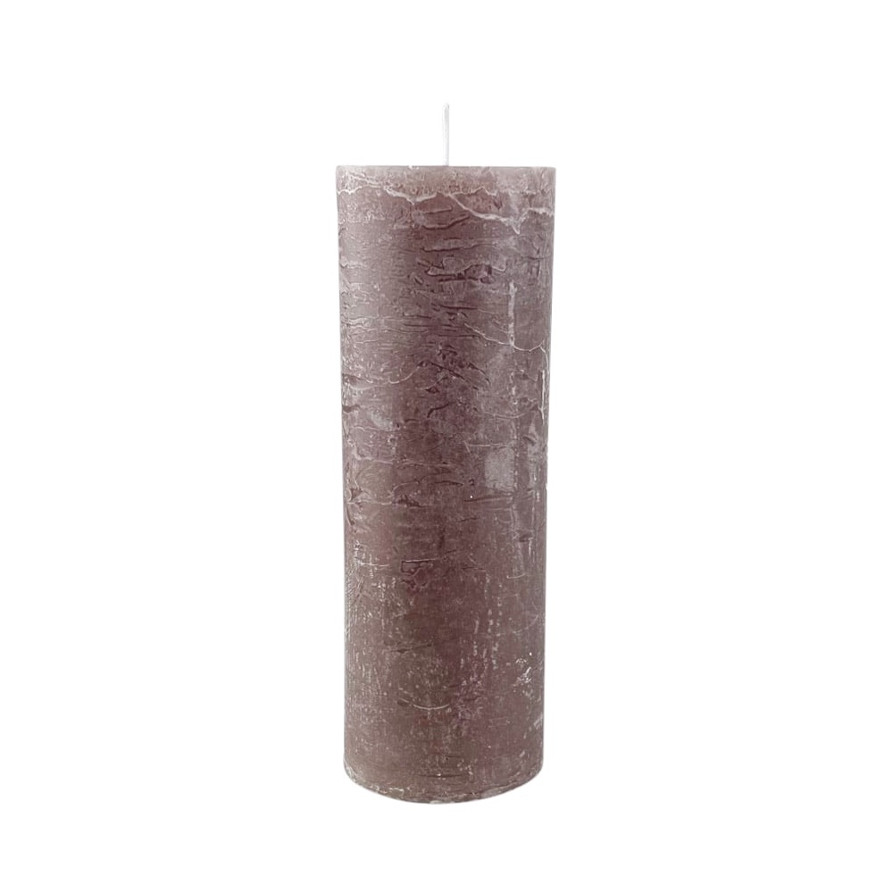Handgefertigte Stumpenkerze Rüstig Ø 7 x H 20 cm Rouge