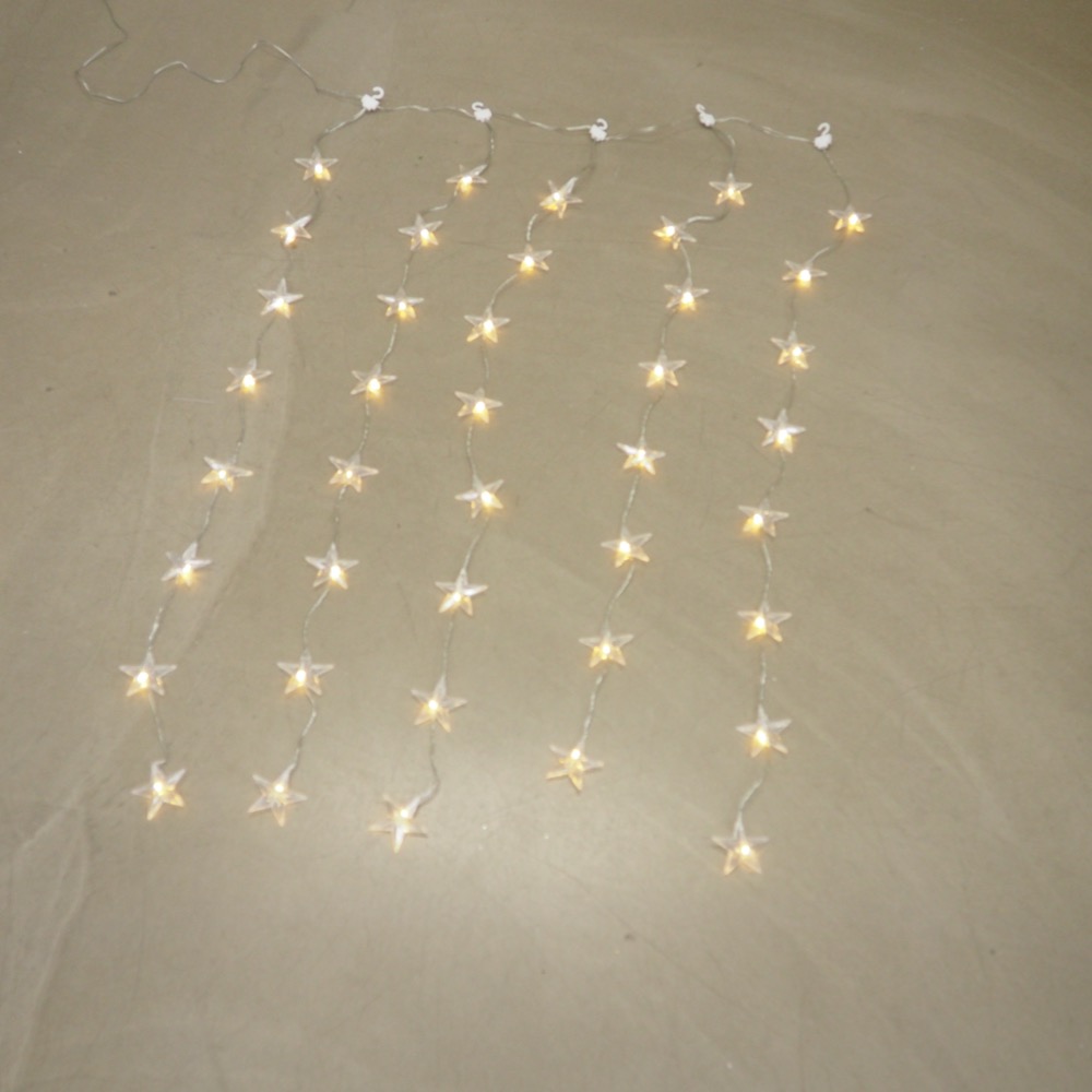 LED Lichterkette Sternenvorhang Deko Weihnachten Innenbereich
