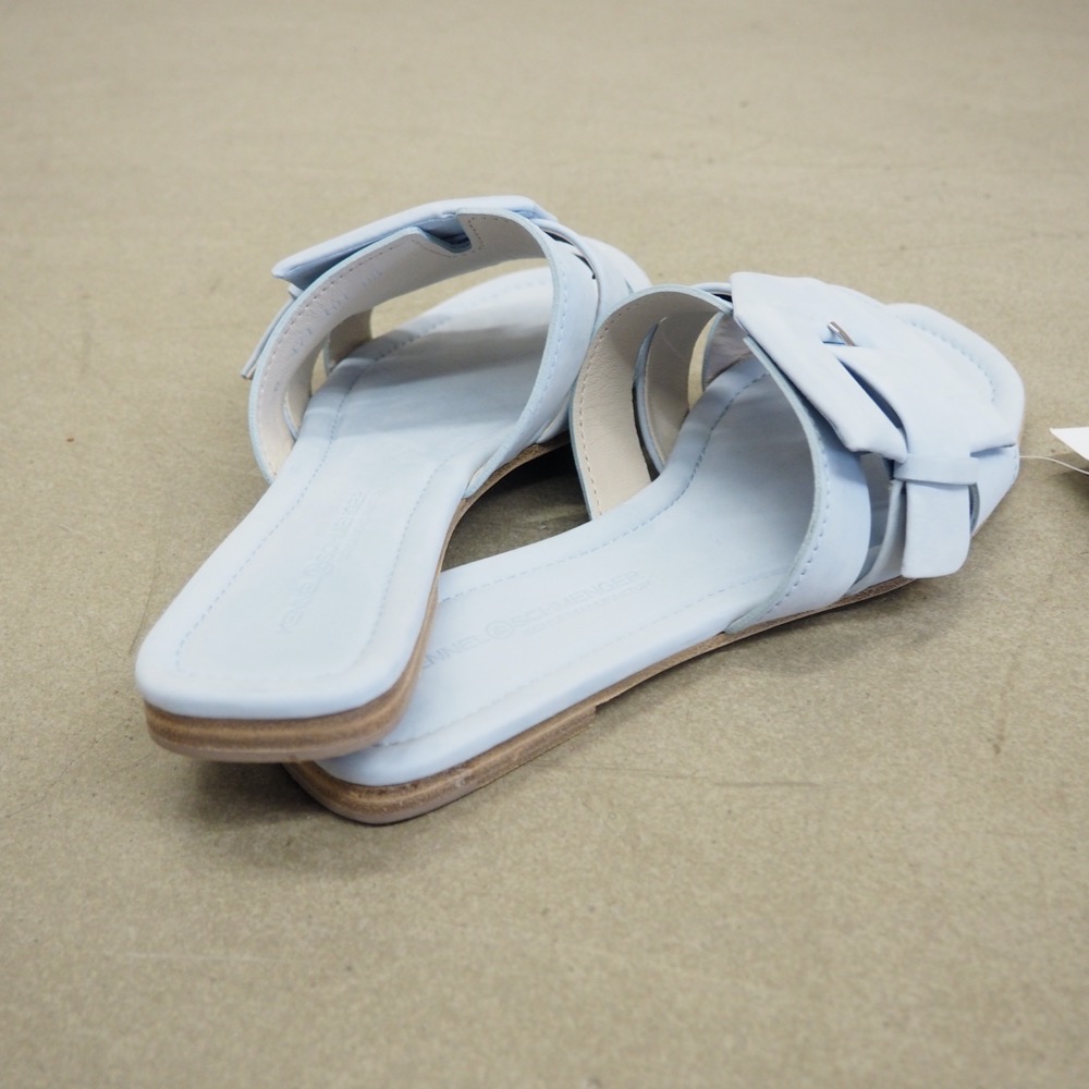 Pantolette hellblau Gr. 39 Große Schnalle