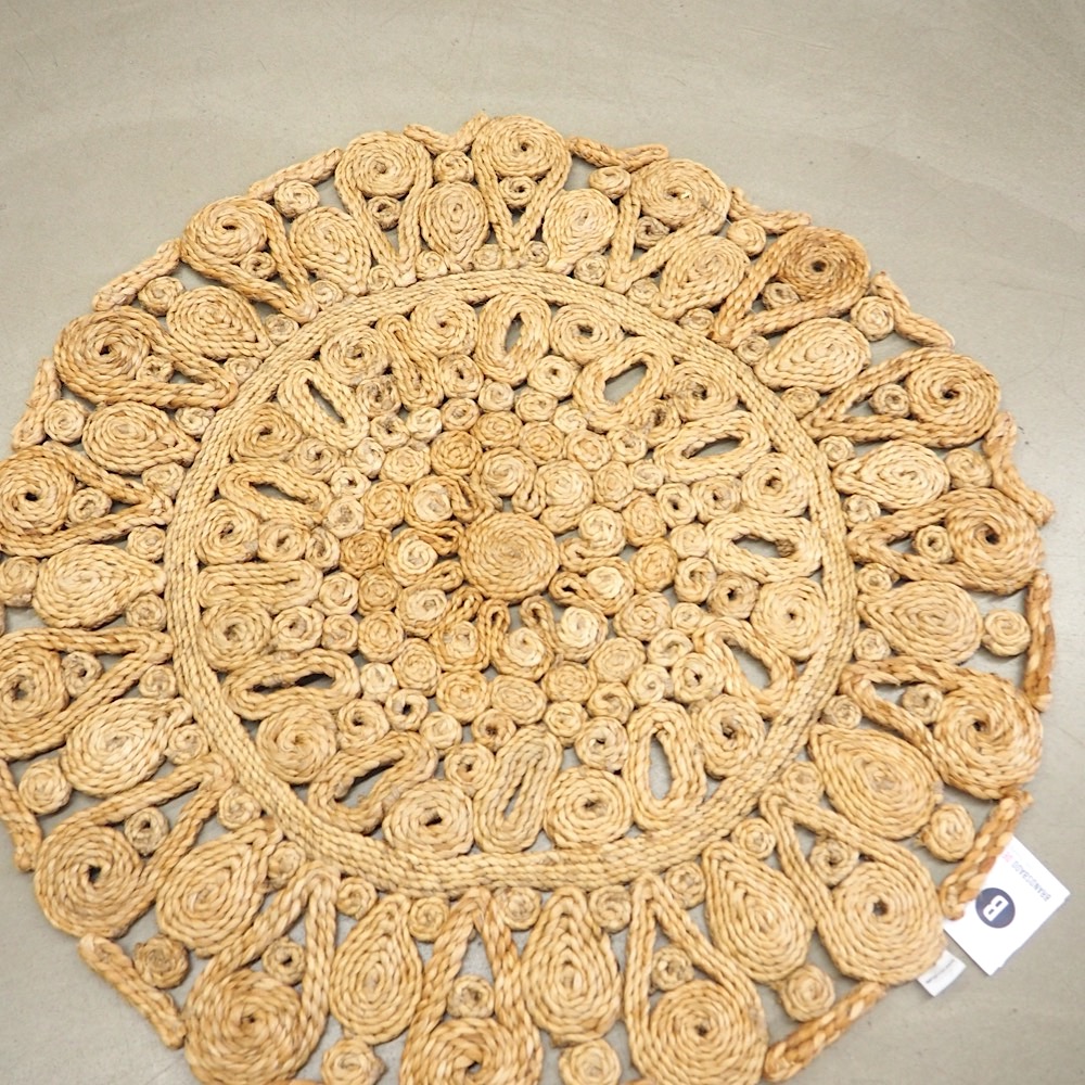 Juteteppich rund Ø ca. 80cm Natur