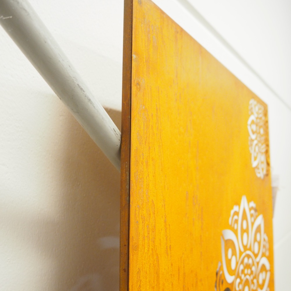 Deko Objekt Sichtschutz Mandala Rost-Optik ca.150cm hoch