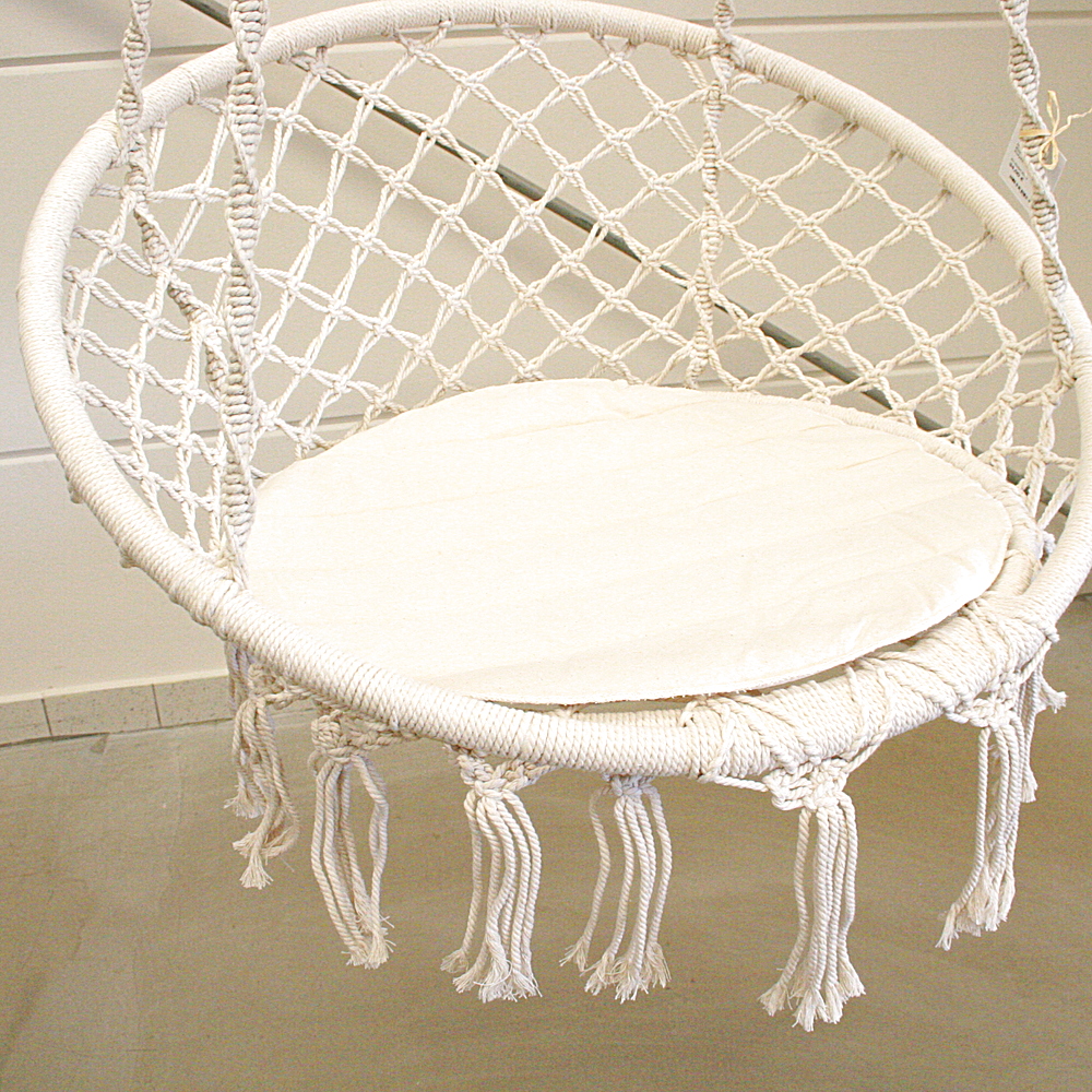 Indoor-Hängesessel Nizza Kissen Baumwolle Polyester creme 80 cm ø