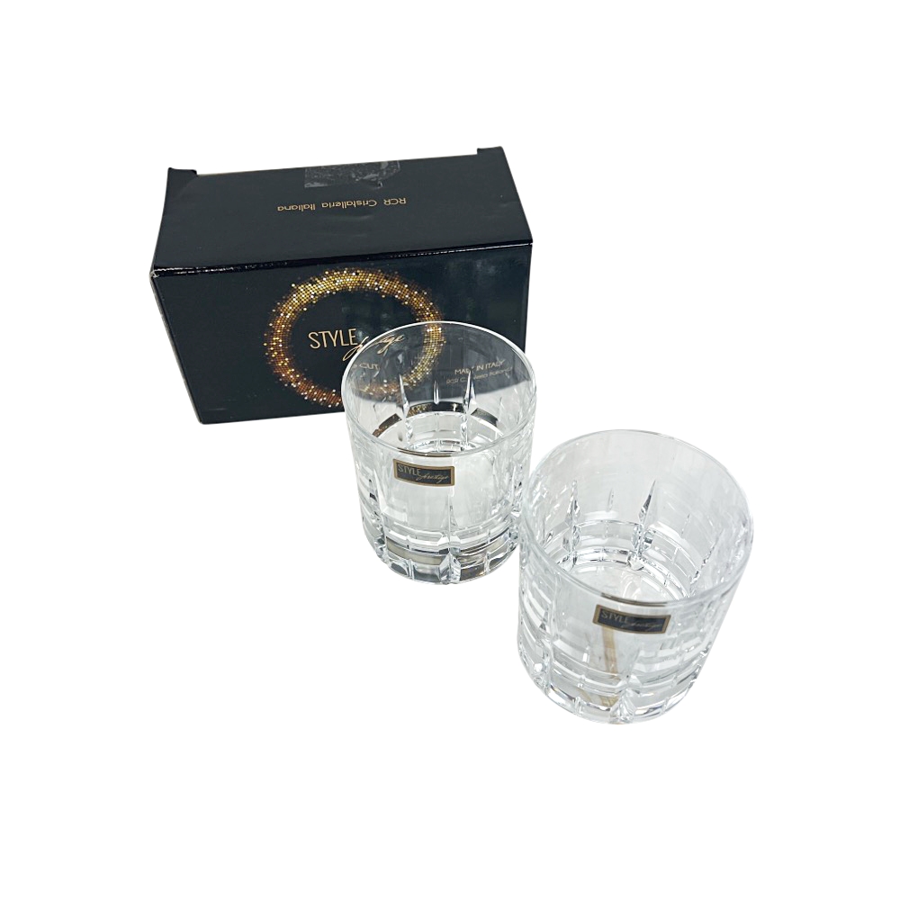2x Kristall-Whiskeygläser Carrara
