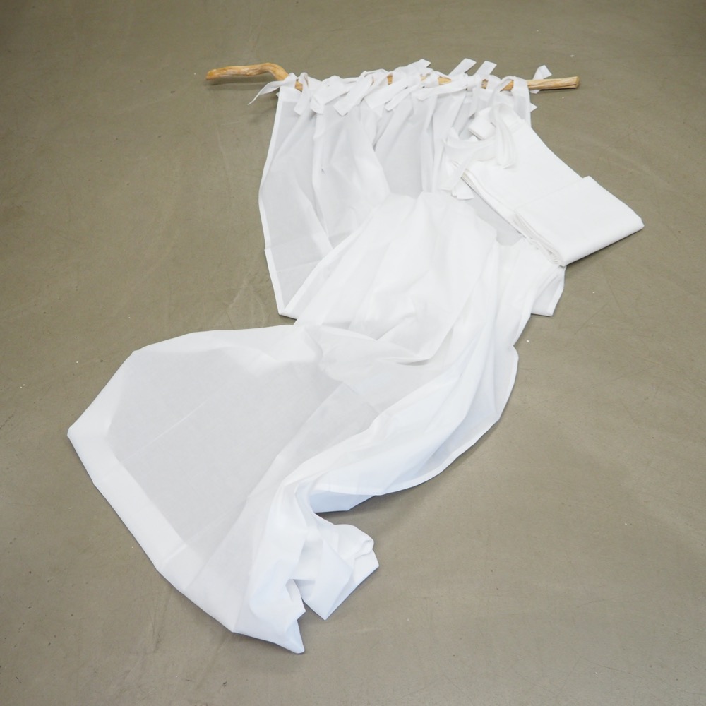 Vorhang Set 2-tlg. Baumwolle je ca. 140x250 cm weiß