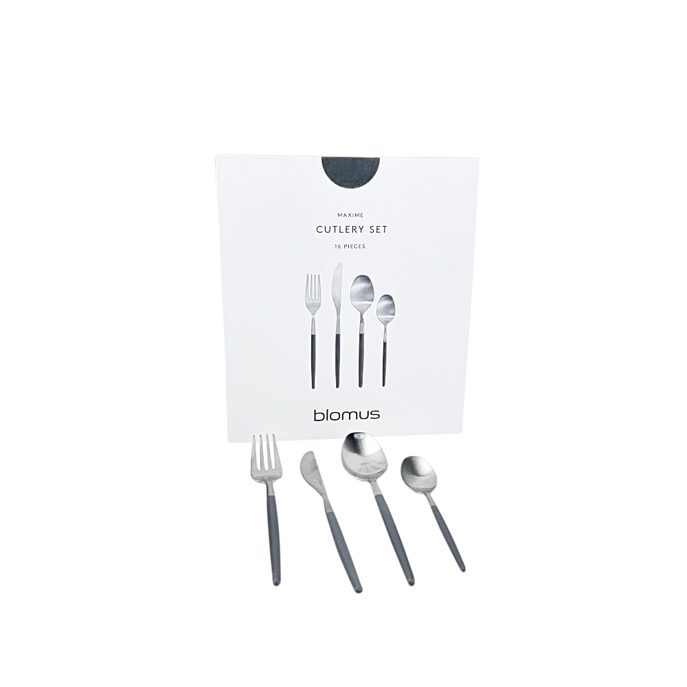 Besteck-Set Maxime Silber graue Griffe 16-teilig
