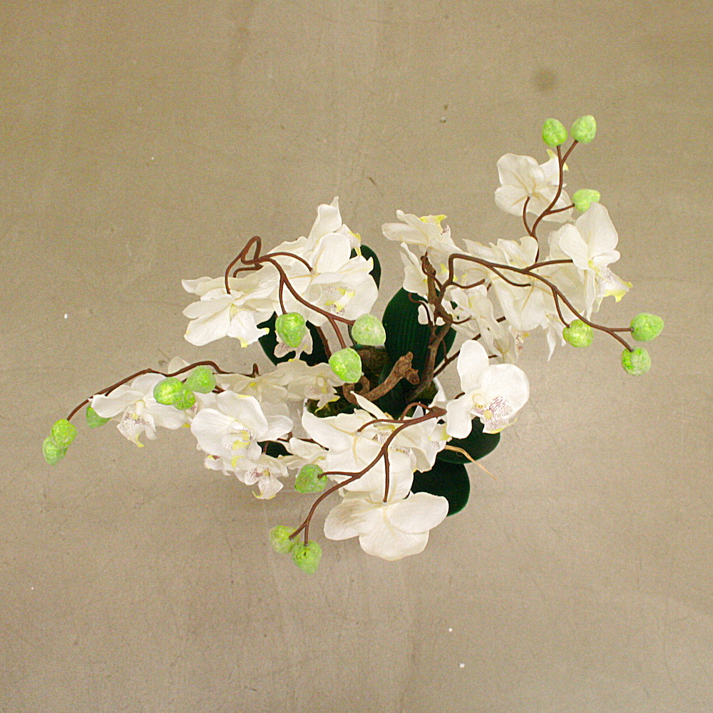 Kunstpflanze Orchideentopf Elegante Orchidee Pflanze H54 cm