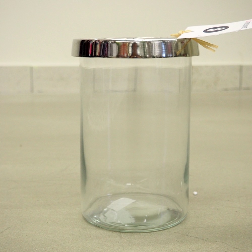 Aufbewahrungsbehälter Mesh Glas Aluminium Ø 15 x H 22 cm