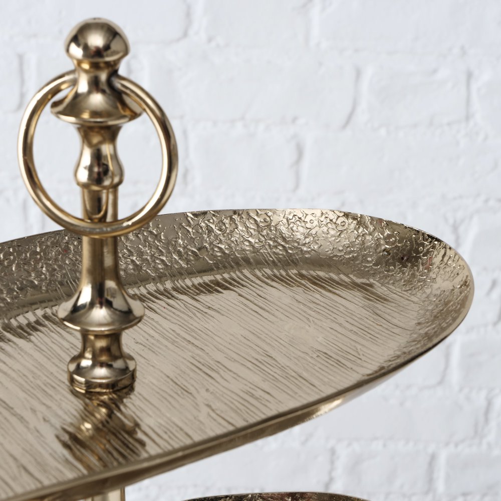 Deko-Etagere Selwyn H 50cm Aluminium Champagner Deko-Objekt