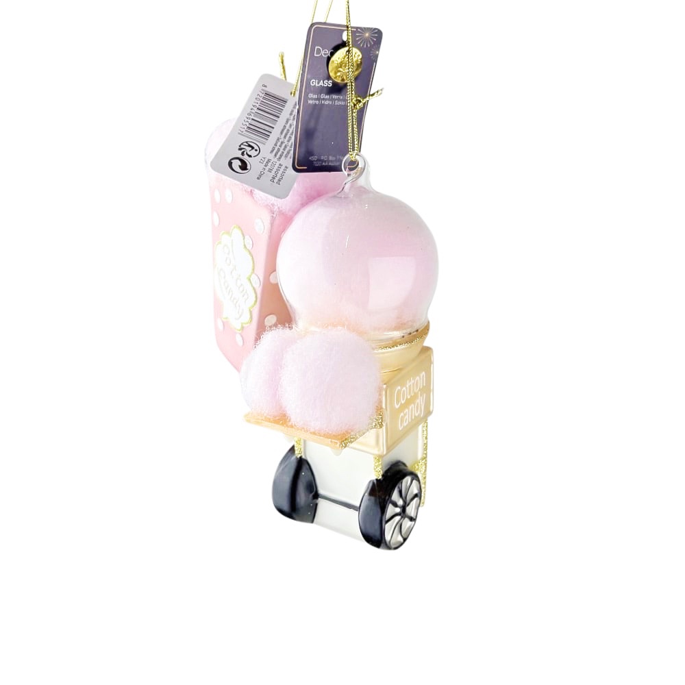Baumanhänger Cotton Candy 2er-Set Glas B 8 x H 14 cm Rosa