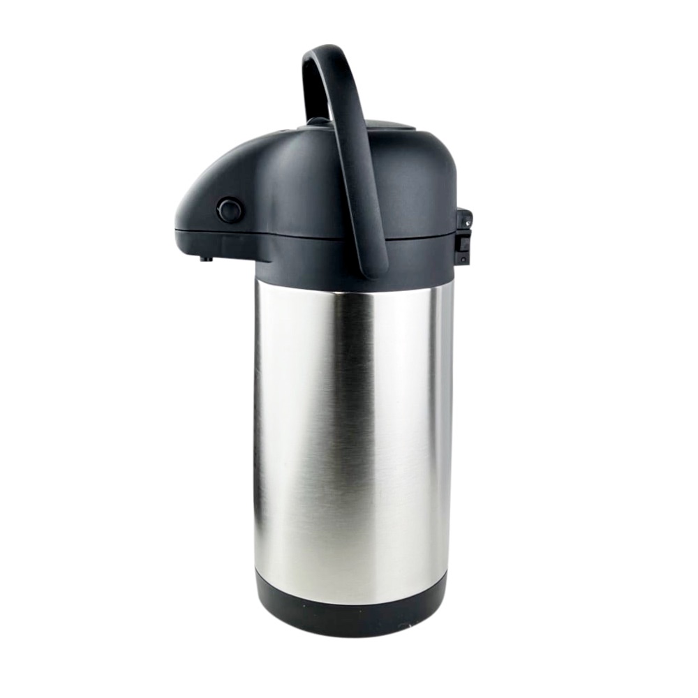 Isolier-Pumpkanne TT 2.5 L Edelstahl Schwarz Silber