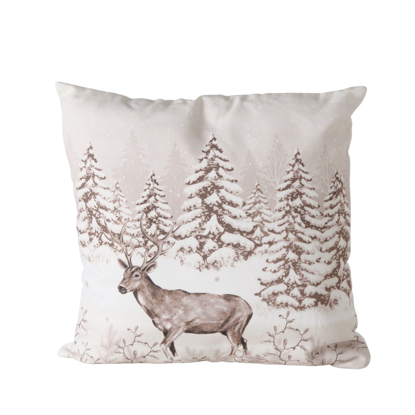 1x Kissen Anton Polyester Hirsch Motiv 45x45cm mit Inlett