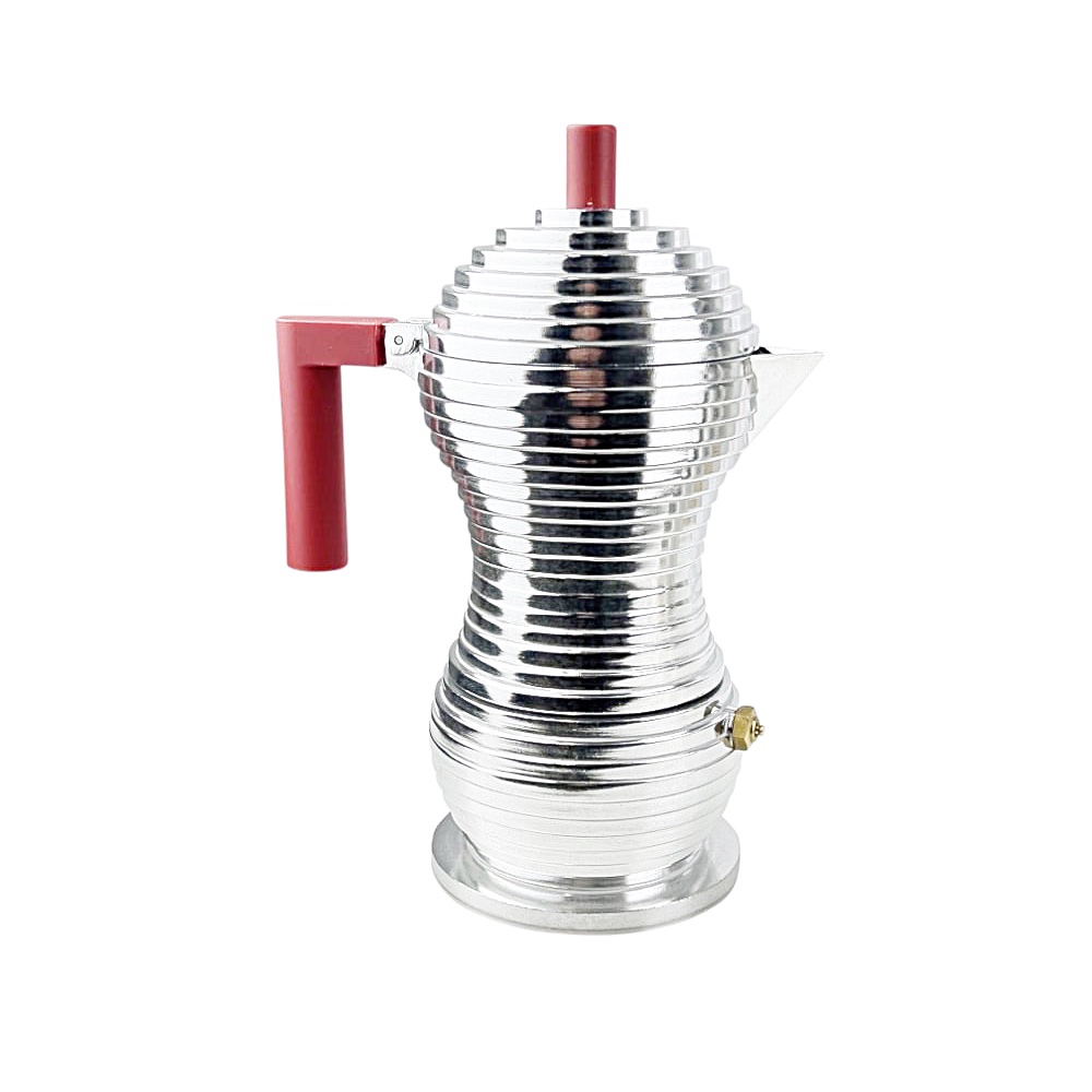 Espressokocher Pulcina drei Tassen Aluminiumguss Silber B 15 H 20