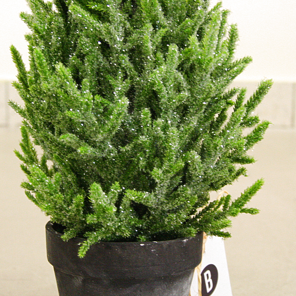 Kunstpflanze Tannenbäumchen Glitter ca. H50 cm Ø22 cm