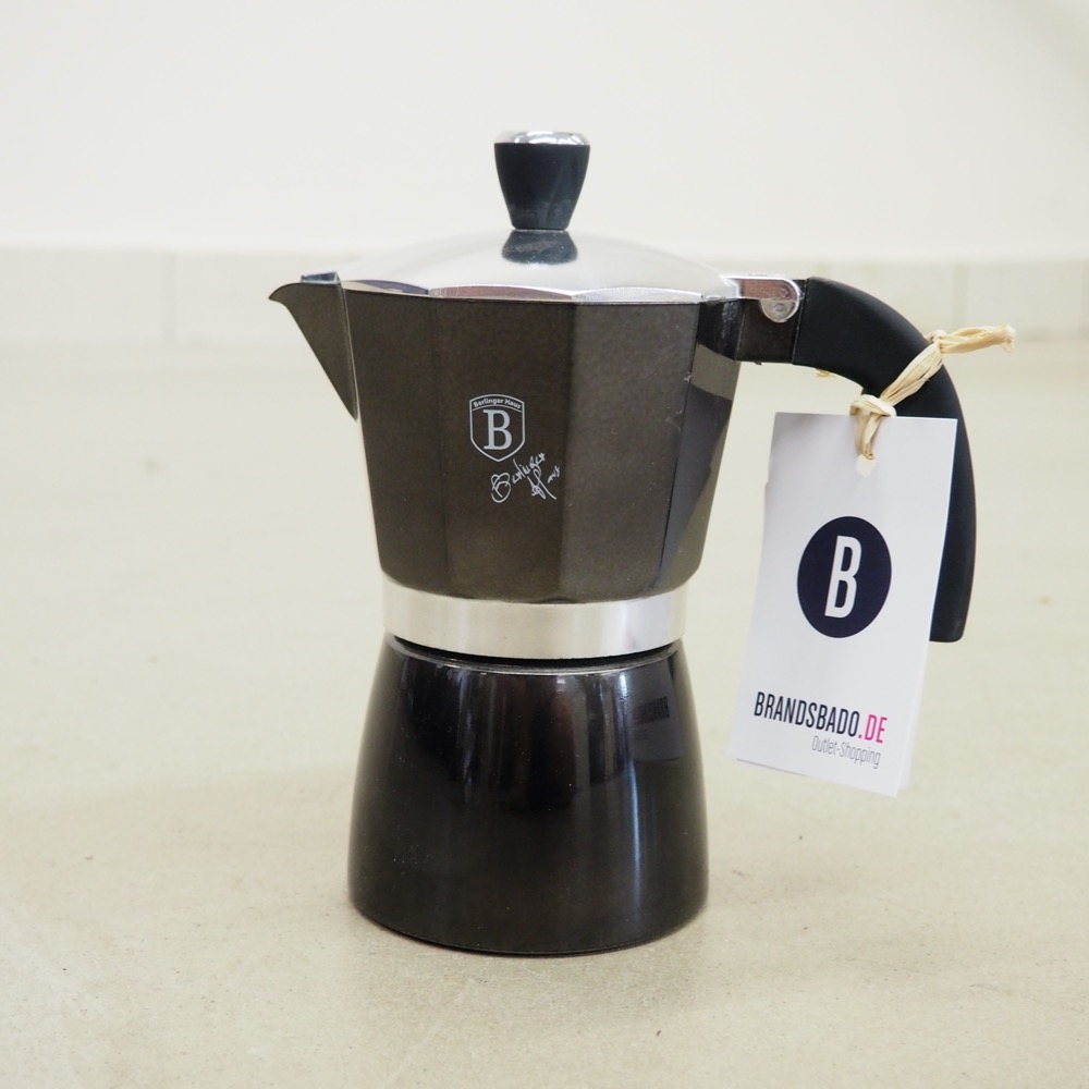 Espressokocher Black Primal Gloss H 19 cm