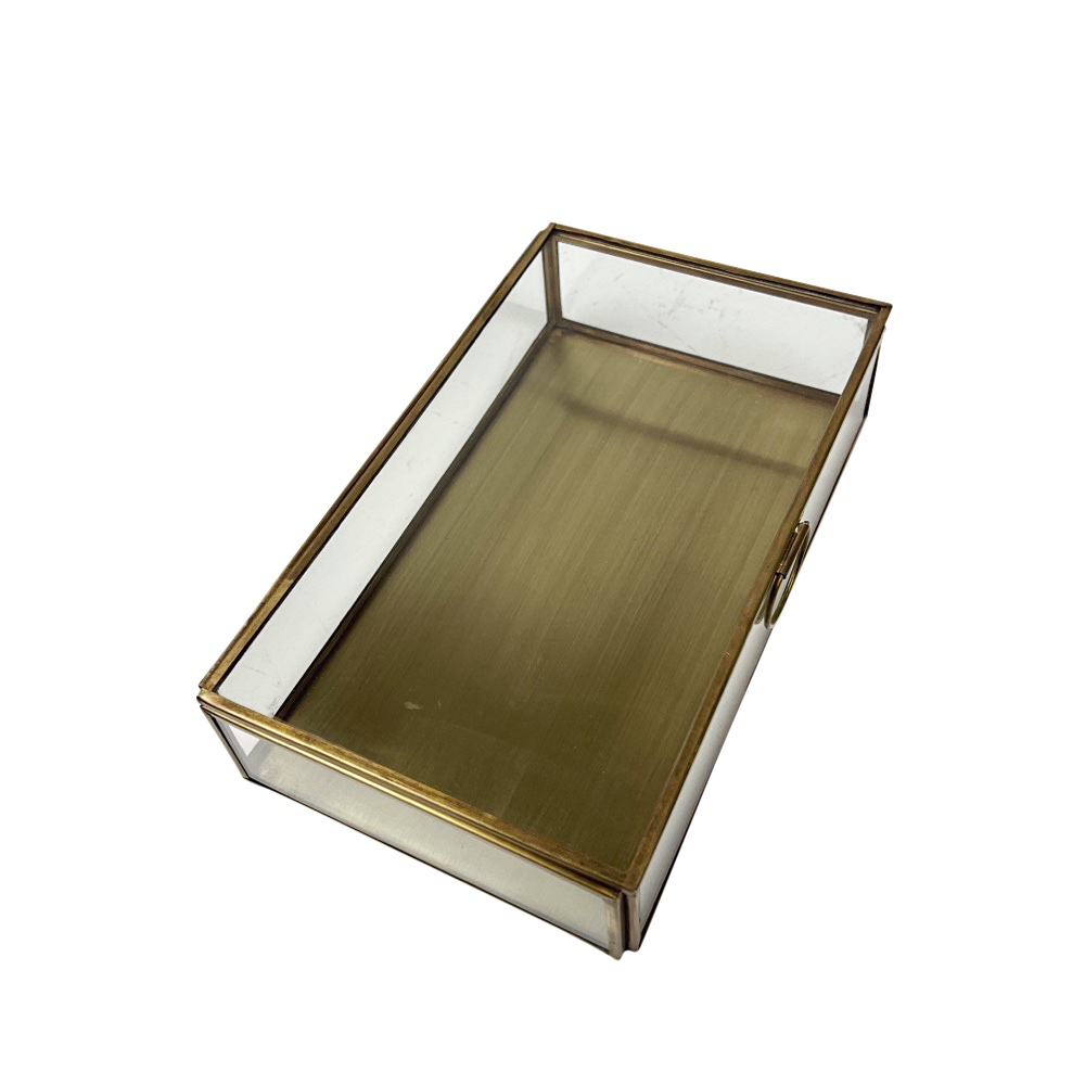 Aufbewahrungsbox Janni Messing Glas Box Deko Schmuck
