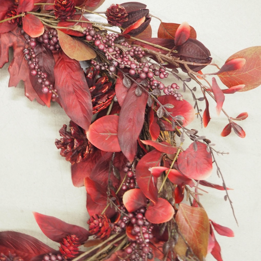 Deko Kranz Red Berry Gingar ca. H12 cm Ø60 cm Beeren