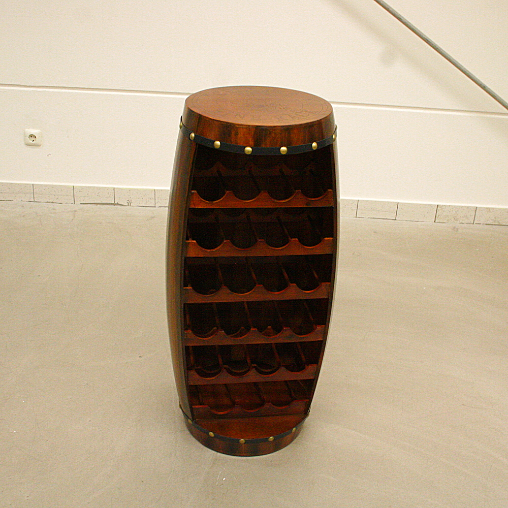 Flaschenregal Weinfass Regal Groß Wein bis 23 Flaschen H99cm
