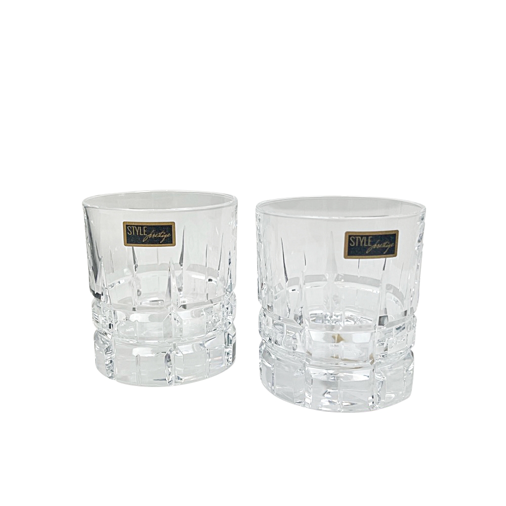 2x Kristall-Whiskeygläser Carrara