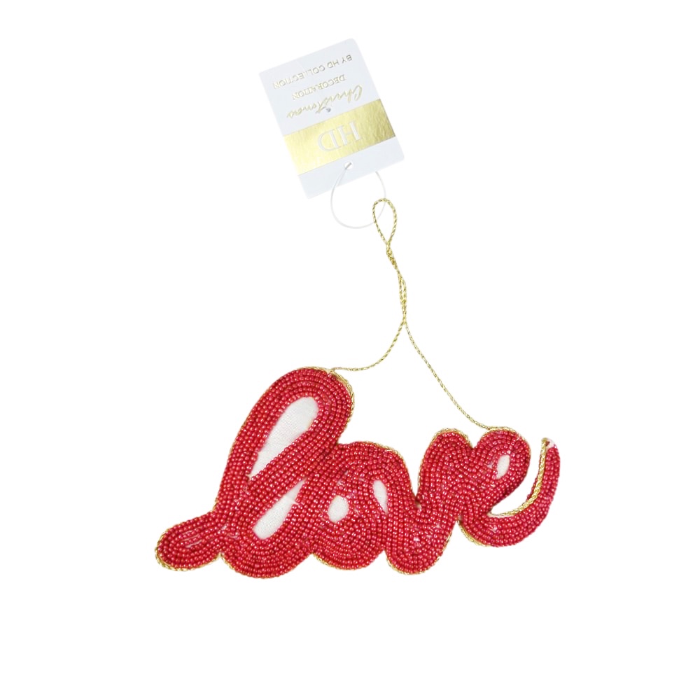 Baumanhänger Love Rot Glasperlen Weihnachten Liebe