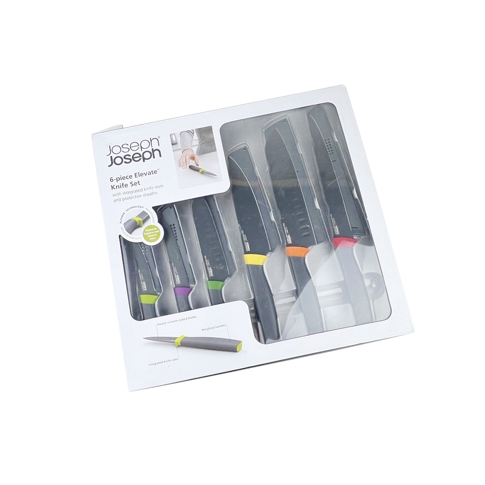 Messer-Set Elevate 6-tlg. Stahl Mehrfarbig Schwarz