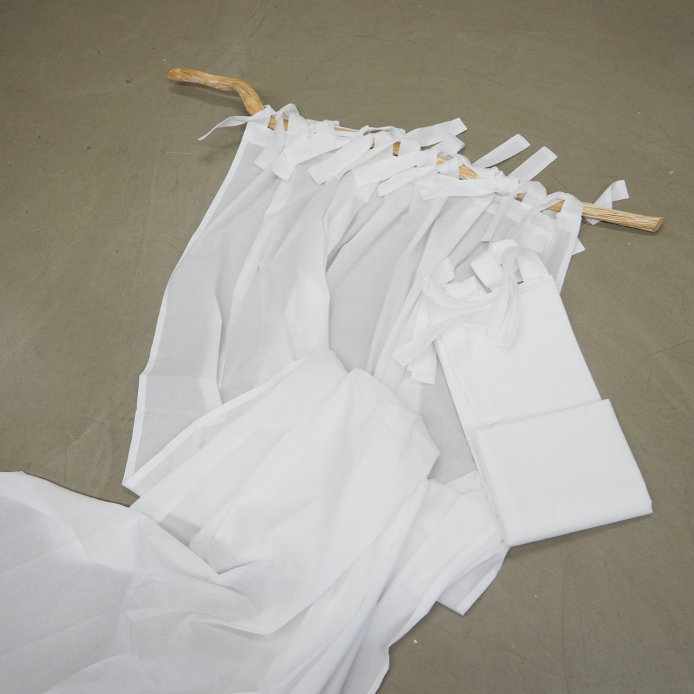 Vorhang Set 2-tlg. Baumwolle je ca. 140x250 cm weiß