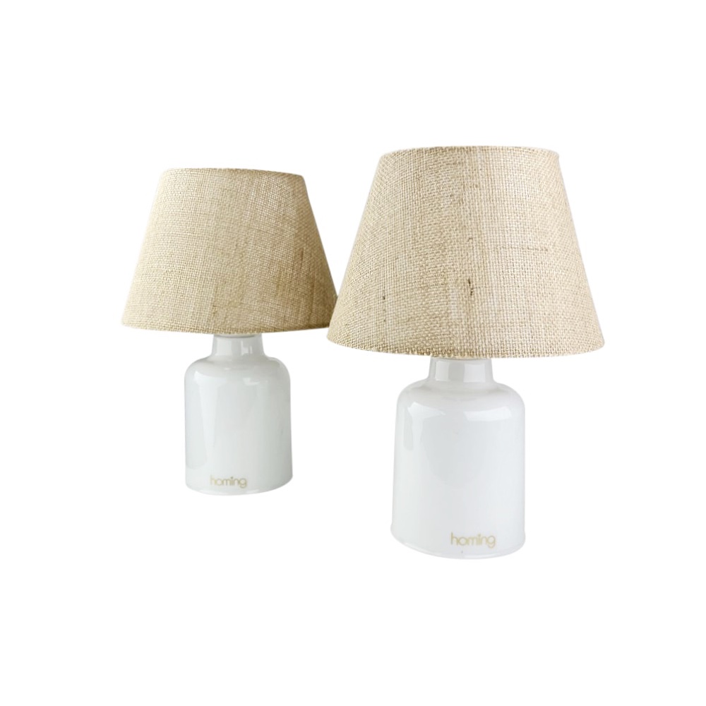 2x Tischleuchten Savannah Kunststoff Braun transparent