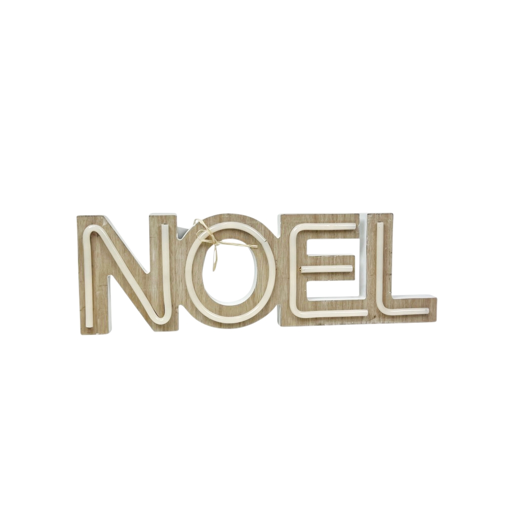 LED Leuchtobjekt Noel 49x16 cm batteriebetrieben
