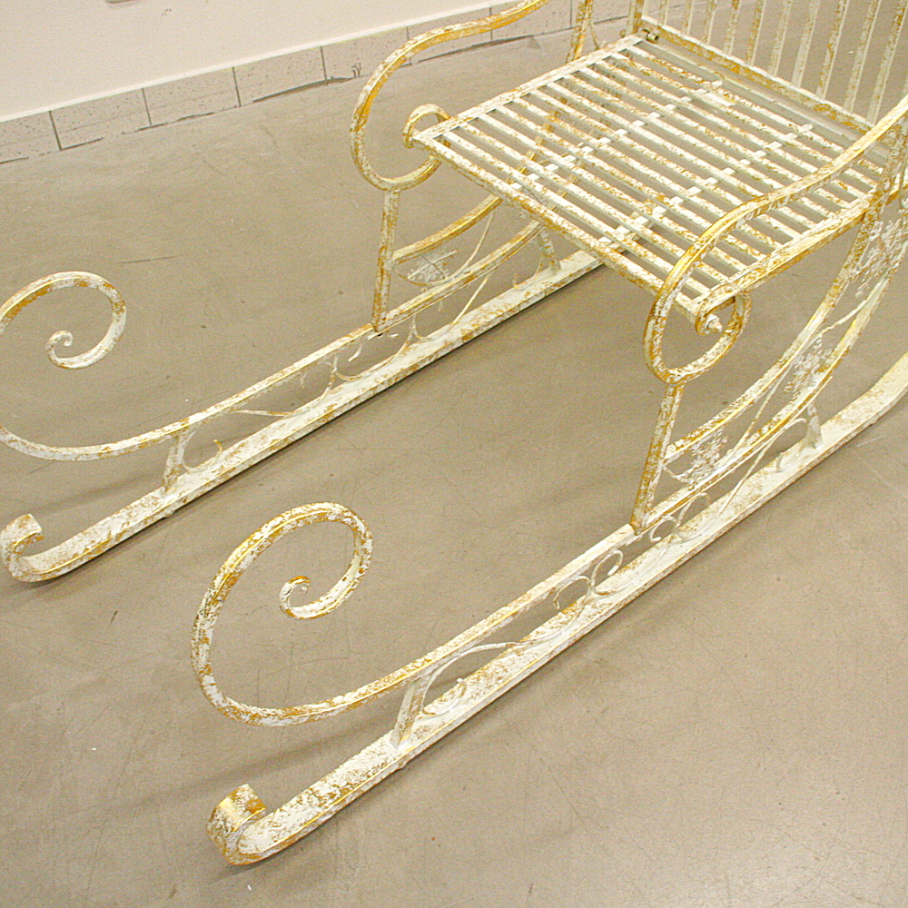Deko-Schlitten Skadi Metall Weißgold