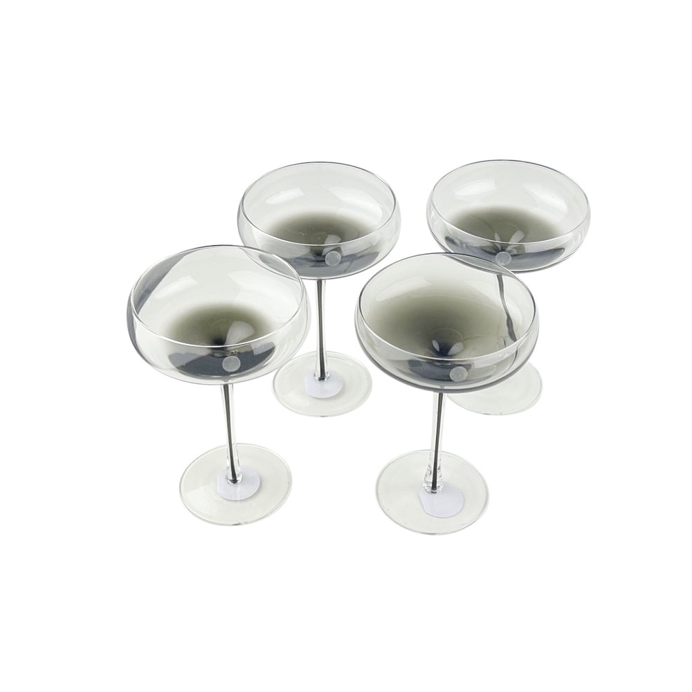 4 Champagnerschalen Smoke Farbverlauf Ø 11 x H 16