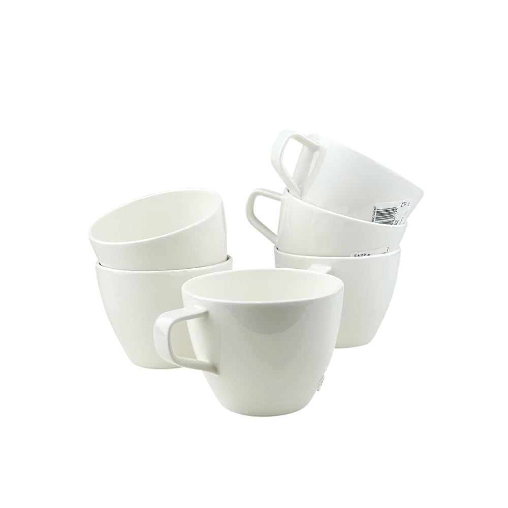 6x Kaffeetassen Artesano Original Weiß Premium-Porzellan