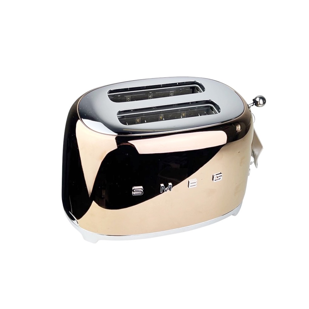 2-Schlitz-Toaster 50's Retro Style Roségold Edelstahl