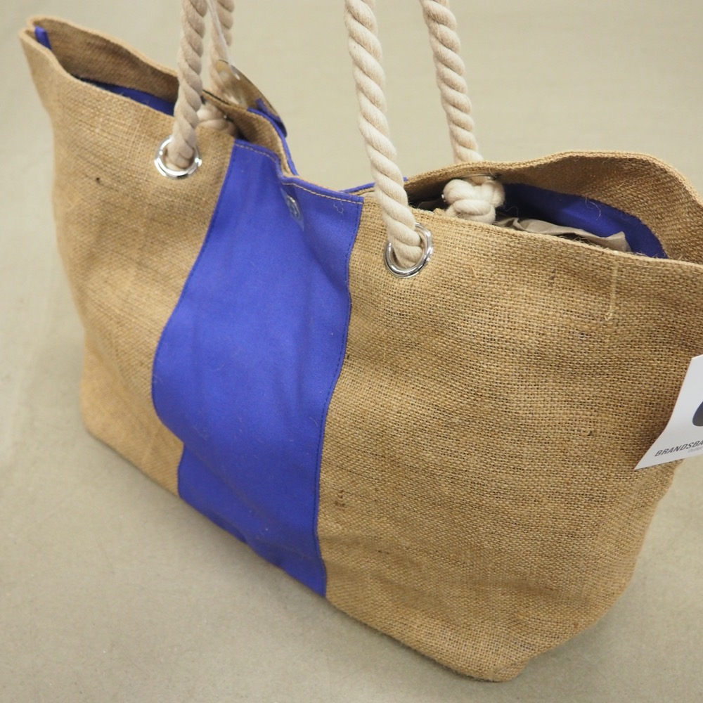 Tragetasche Deck Jute Natur/lila B 54,5cm H 31cm