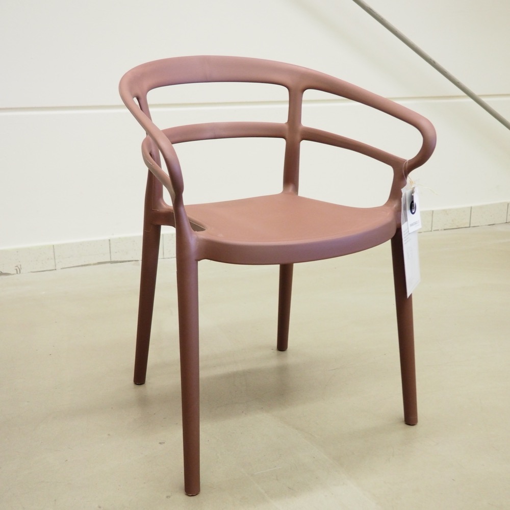 Kunststoff-Armlehnstühle Rodi 2 Stück Rot matt modern