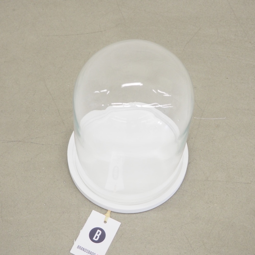 Glasglocke Hella Glosche Glashaube Weiß H 30 cm