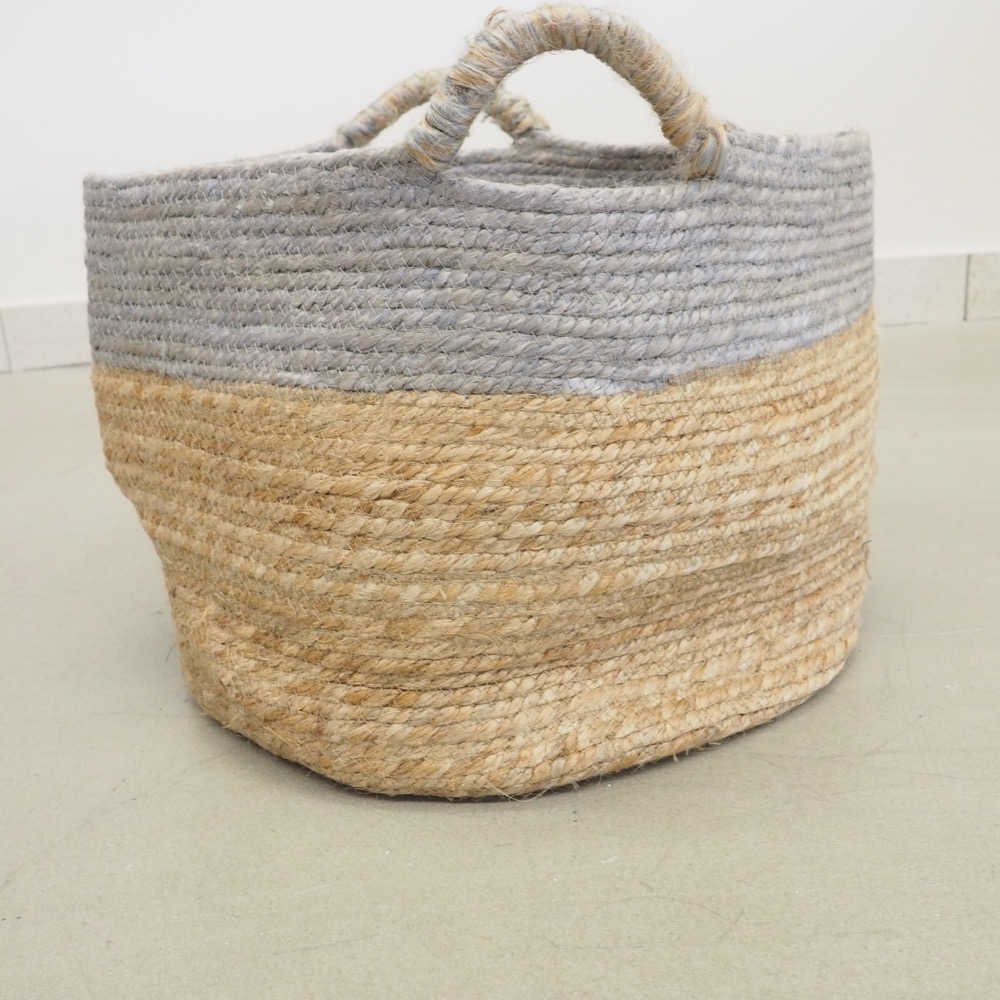 Handgefertigter Aufbewahrungskorb Nele Ø 30 x H 30 cm