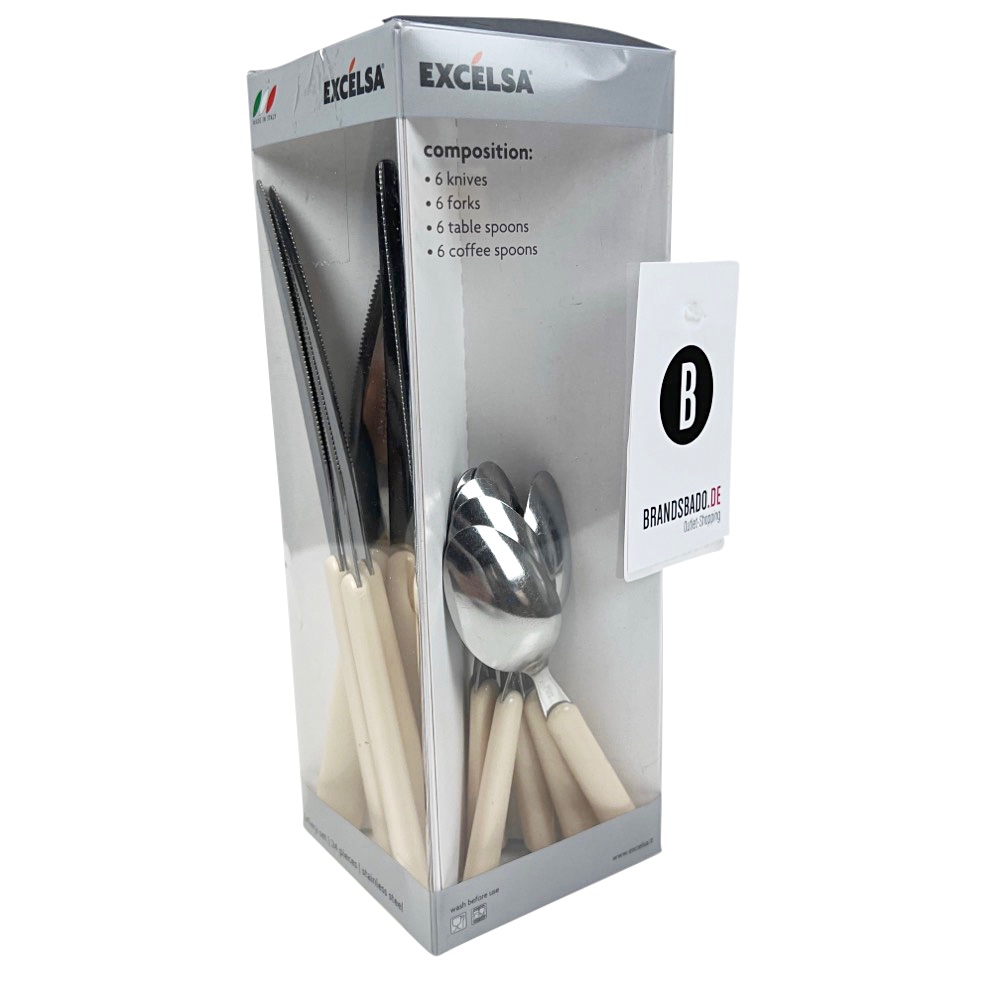 Besteck-Set Pearl 24-tlg.  Rostfreier Stahl Kunststoff