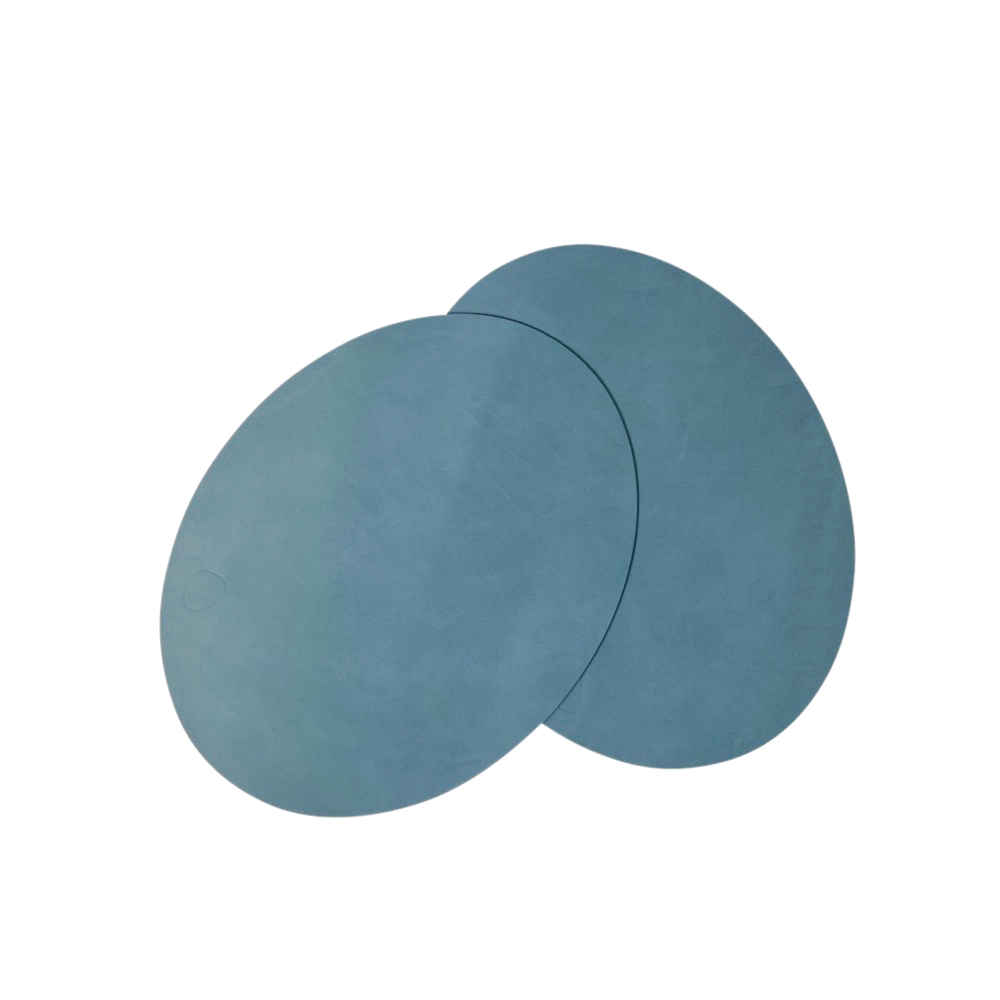2x Platzsets Blue Recyceltes Leder