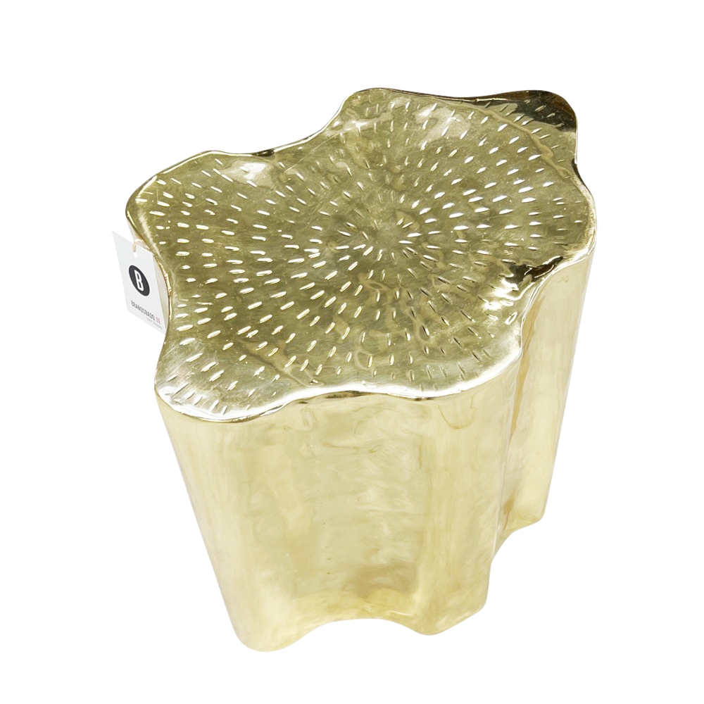 Beistelltisch ca. 45x36x46 cm goldfarben gehämmerter Optik
