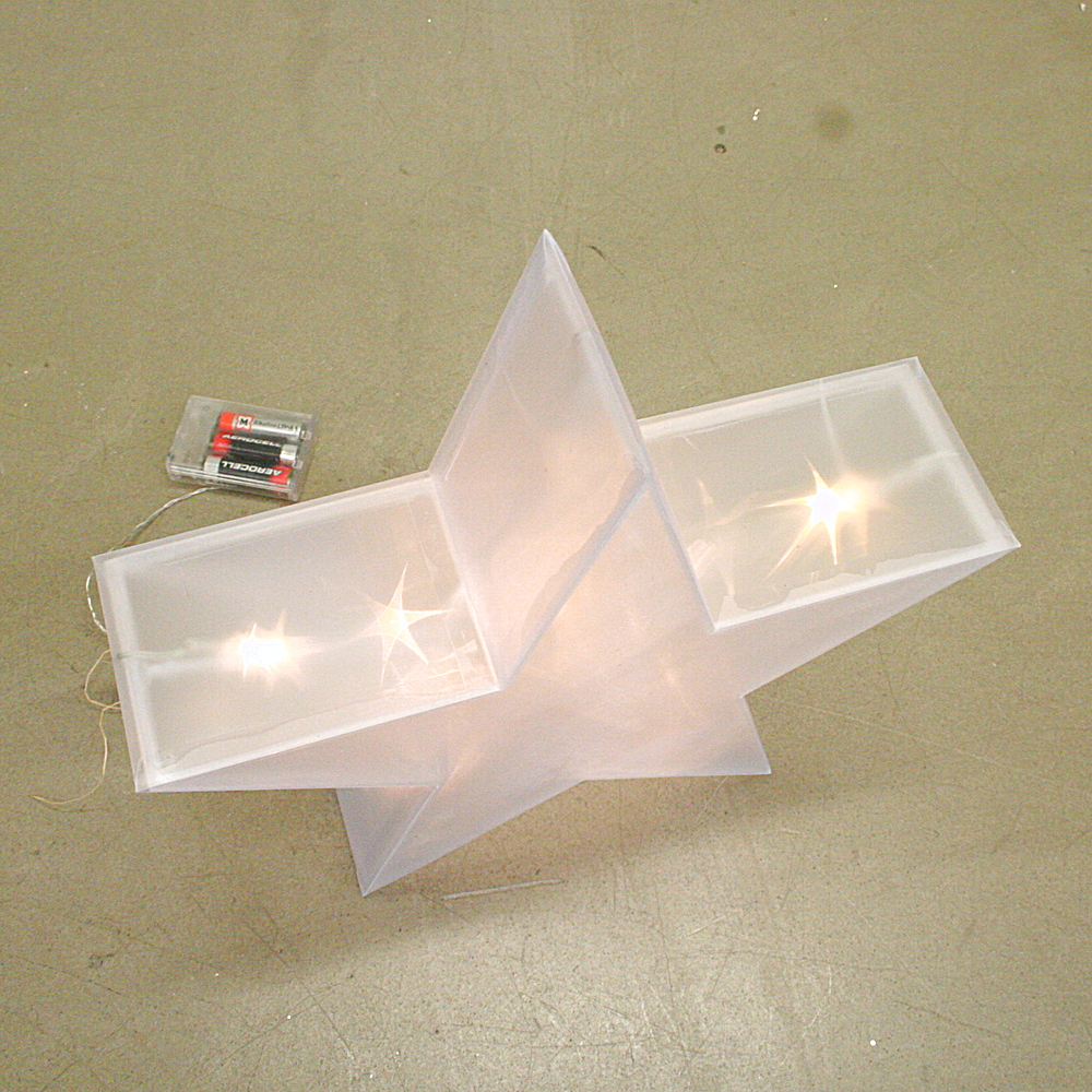 Deko-Objekt 3D-Stern beleuchtet groß ø36cm