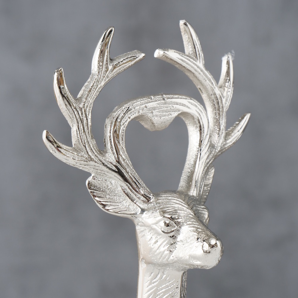 Flaschenöffner Terlan Hirsch H 5 cm L 17 cm Aluminium silber