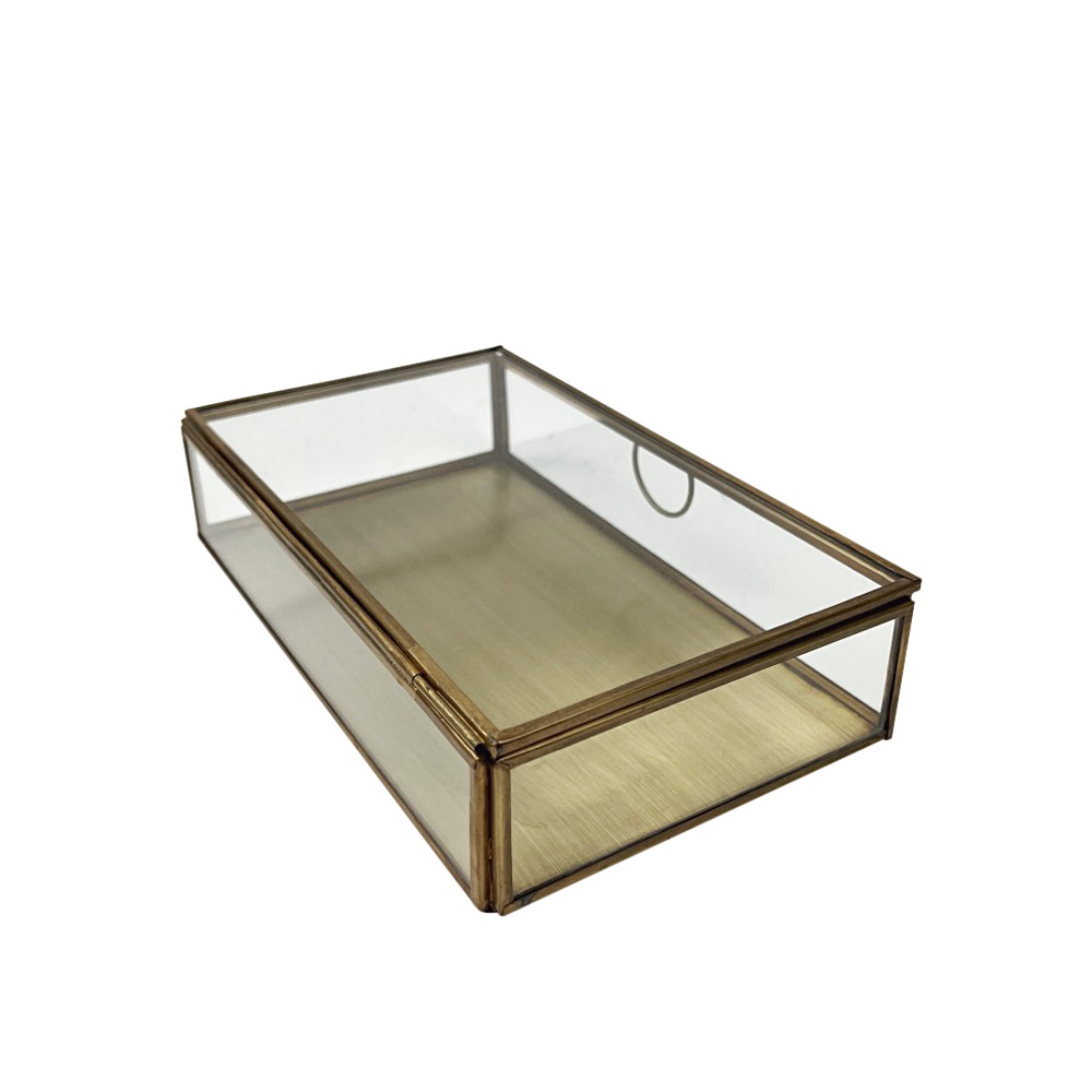 Aufbewahrungsbox Janni Messing Glas Box Deko Schmuck