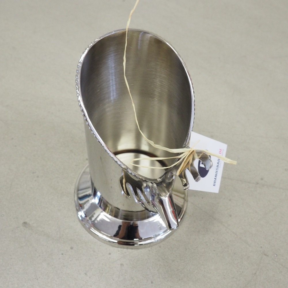 Flaschenhalter Hirschkopf Messing vern. Ø 14cm x  21cm