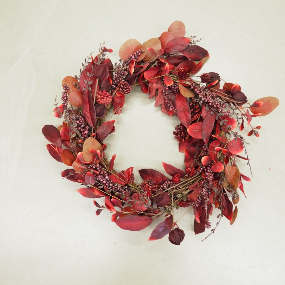 Deko Kranz Red Berry Gingar ca. H12 cm Ø60 cm Beeren