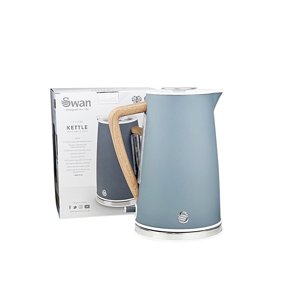 Wasserkocher Nordic grau 1.7 l Edelstahl Kunststoff
