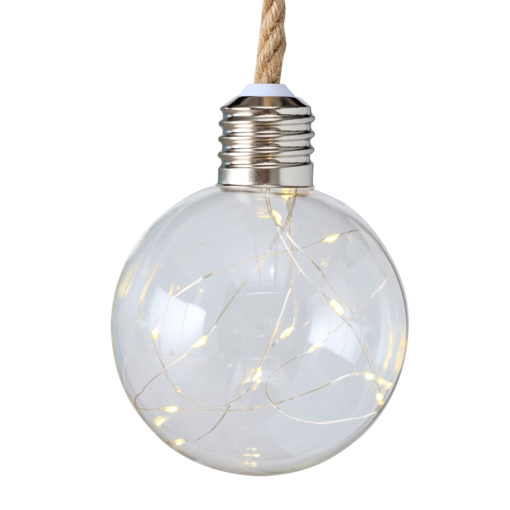 Dekoanhänger Blinker Rund LED L 79 cm H 12 cm Glas Leuchte