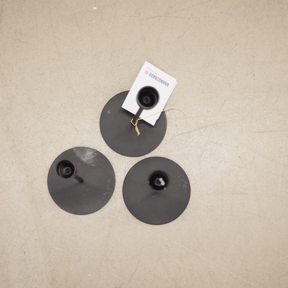 3x Kerzenhalter-Set Malte 3-tlg. beschichtet Schwarz 3-tlg.