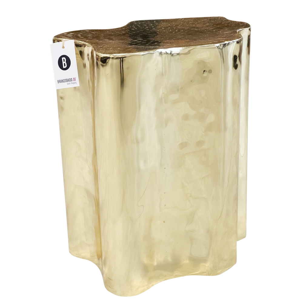 Beistelltisch ca. 45x36x46 cm goldfarben gehämmerter Optik