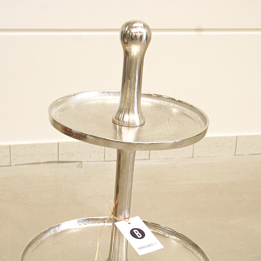 Deko-Etagere Nobel Aluminium bis Ø ca. 48cm silber