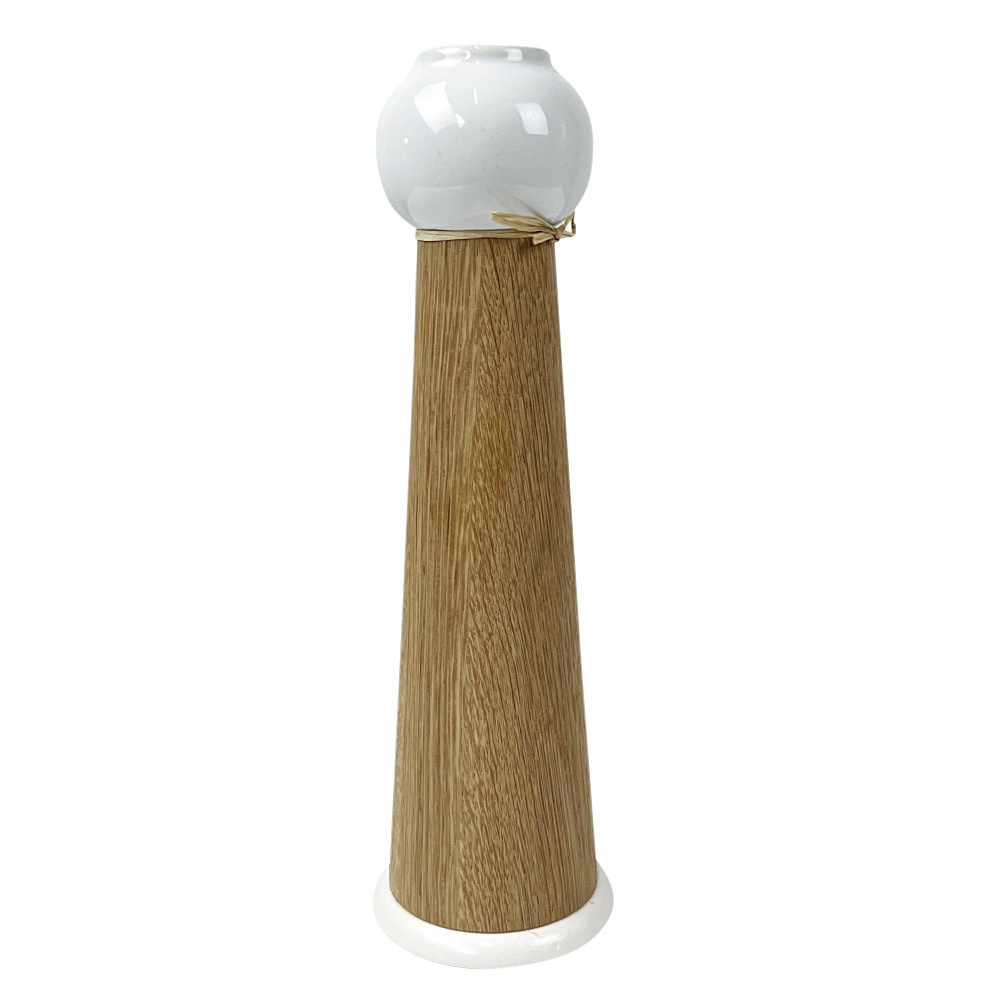 Barrel Salzmühle Groß weiss Holz