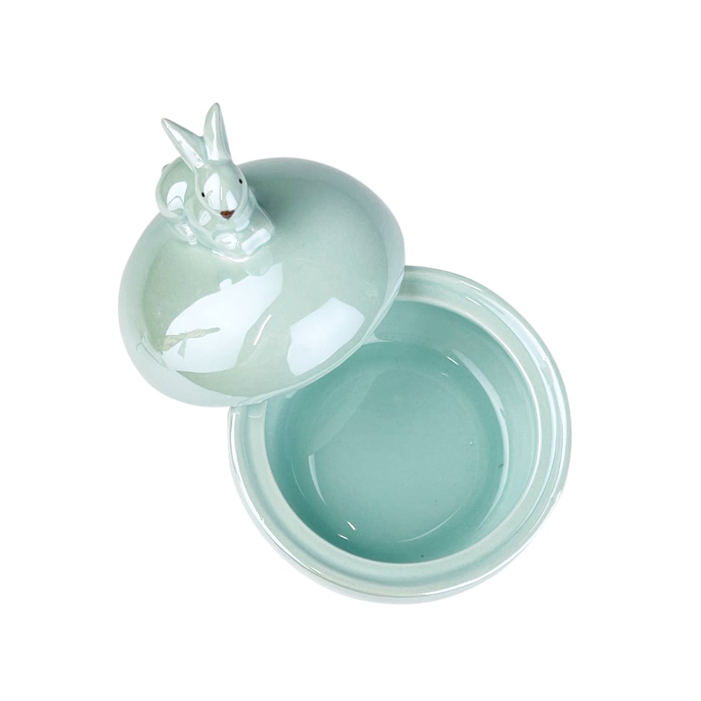 Aufbewahrungsdose Hase Mint mittel Ostern Deko-Dose